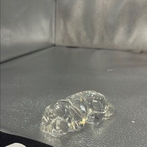 Princess House lead crystal sleeping dog paperweight
